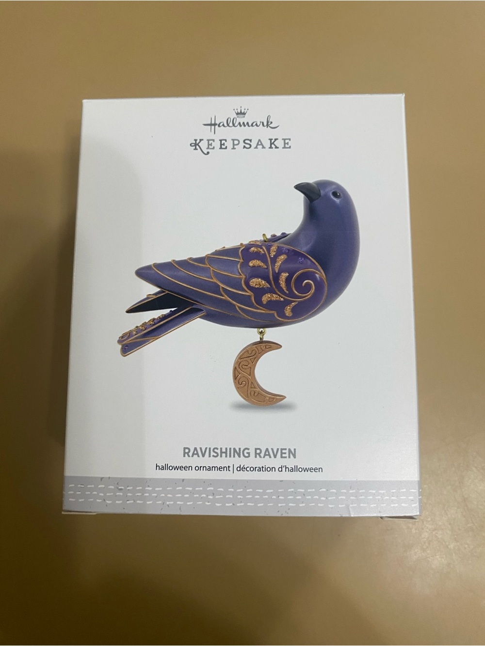 Hallmark Purple and Gold Raven Ornament 2017